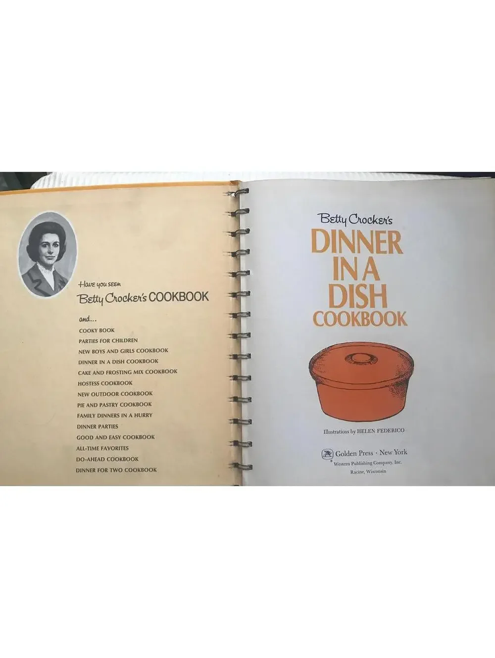Vintage Betty Crocker's Dinner In A Dish Cookbook, 1973, One-Pot Meals